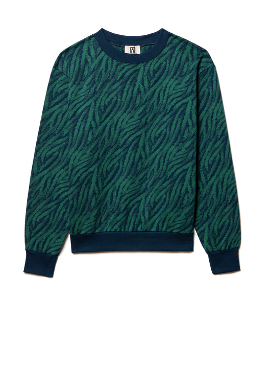 Zebra Camouflage Knitted Pullover