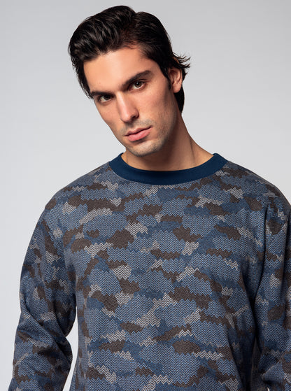 Jungle Camouflage Knitted Pullover